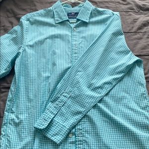 Vineyard Vines Mint Checkered Shirt